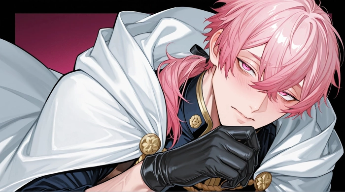 Nhân vật anime nam tóc hồng siêu ngầu