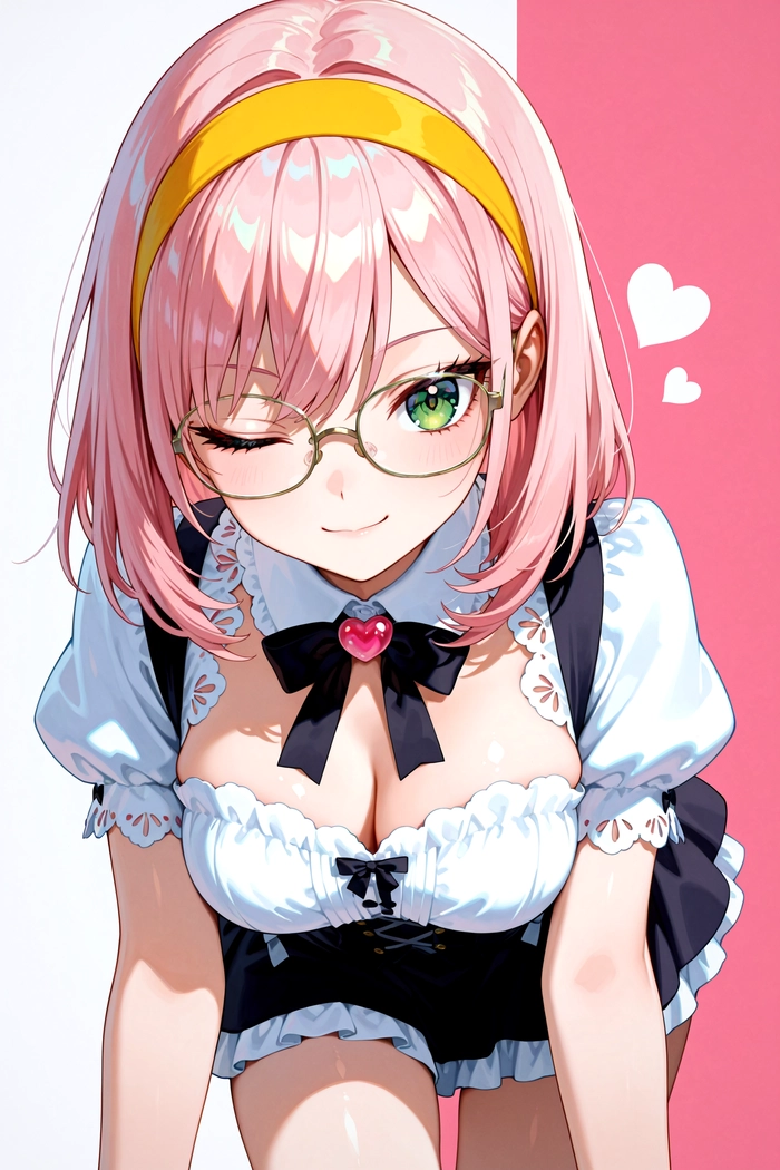 Nhân vật anime nữ tóc hồng ngắn
