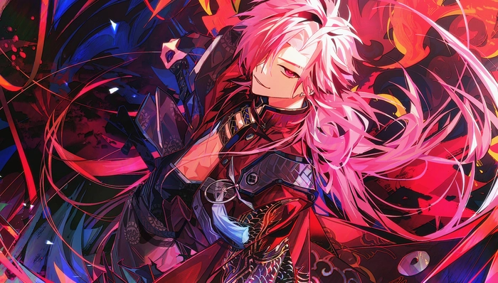 Nhân vật anime tóc hồng nam cuốn hút