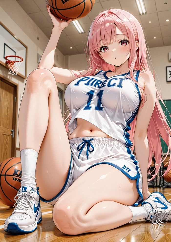 Nhân vật nữ anime tóc hồng cuốn hút