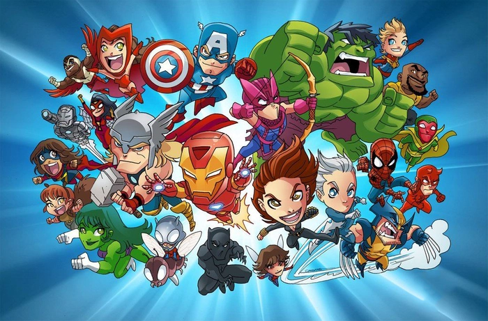 Siêu anh hùng Marvel chibi ngộ nghĩnh
