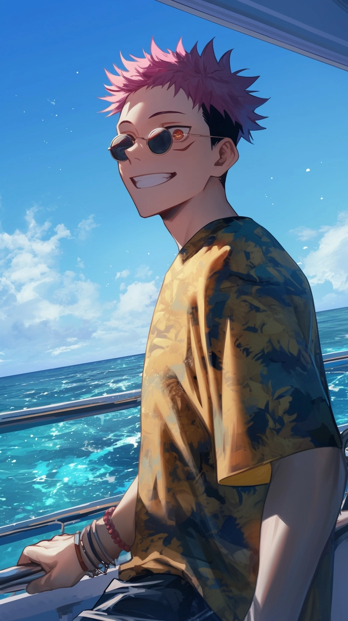Trọn bộ ảnh anime nam tóc hồng cute nhất