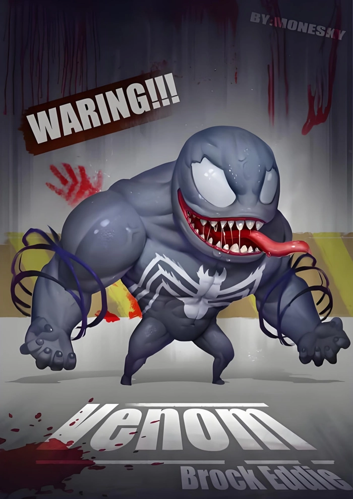 Venom chibi ngầu mà dễ thương
