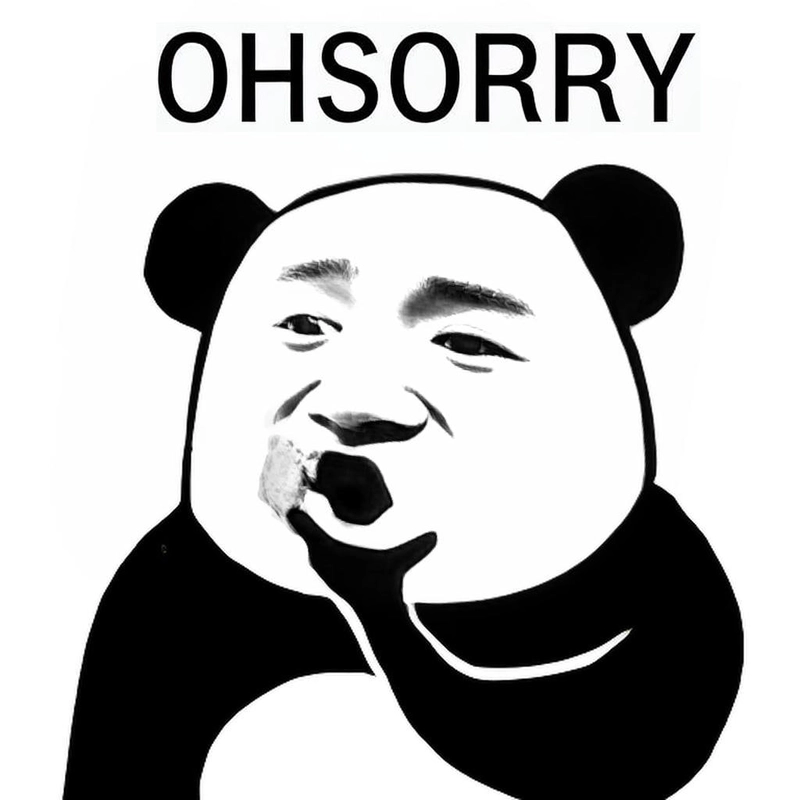 Xin lỗi meme gấu trúc dễ thương trên mạng