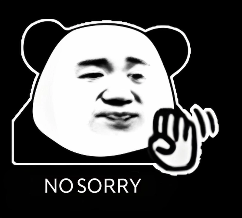 Xin lỗi meme gấu trúc ngắn gọn nhưng dí dỏm